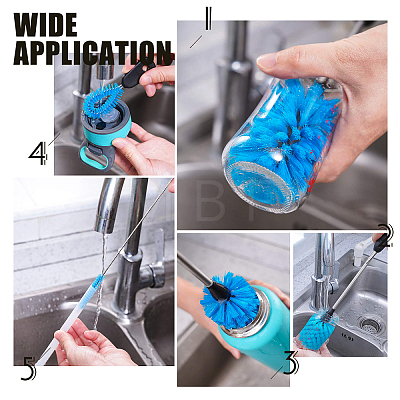 Nylon Bottle Cleaning Brush Set AJEW-WH0162-33-1