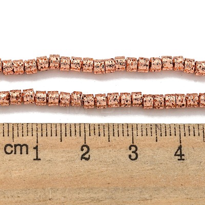 Electroplated Natural Lava Rock Beads Strands G-I360-J02-03-1