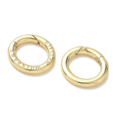 Brass Spring Gate Rings KK-E796-11G-1