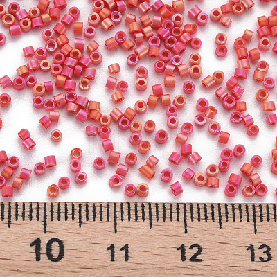 Frosted Glass Cylinder Beads SEED-S047-O-003-1