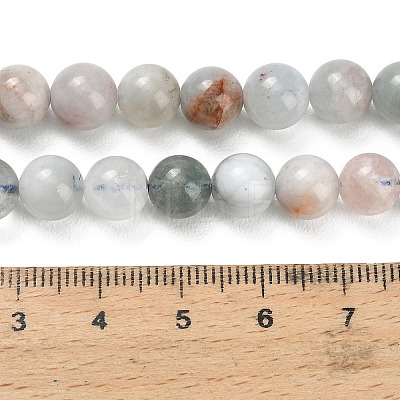 Natural Aquamarine Beads Strands LS-G-F591-29A-8mm-03-1