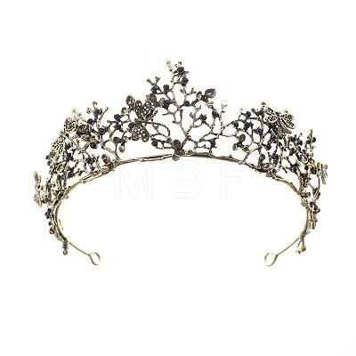 Alloy Rhinestone Crown Hair Bands for Girls Women Wedding Party Decoration HULI-PW0002-007A-1