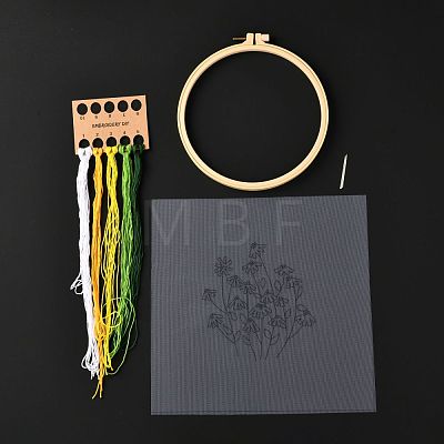 DIY Transparent Fabric Embroidery Kits DIY-K032-77-1