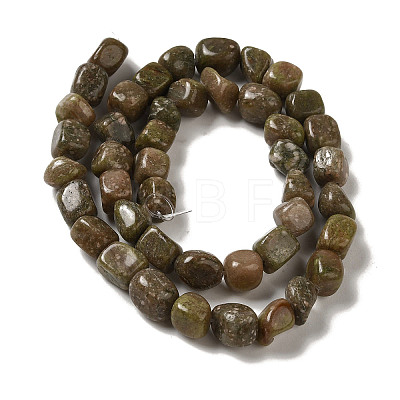 Natural Unakite Beads Strands G-B078-D25-01-1