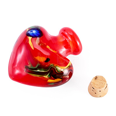 Handmade Lampwork Perfume Bottle Pendants LAMP-TADJ0001-06C-1