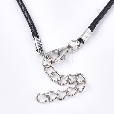 Waxed Cord Necklace Making with Iron Findings X-NJEW-R229-2.0mm-02-1