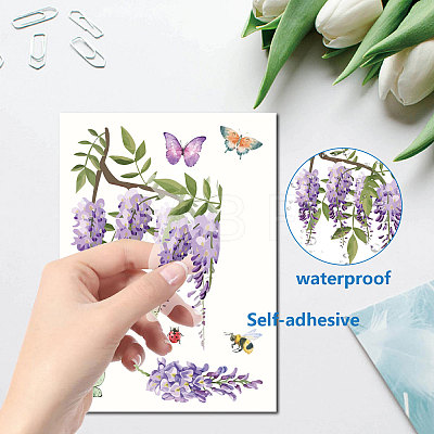 8 Sheets 8 Styles PVC Waterproof Wall Stickers DIY-WH0345-191-1