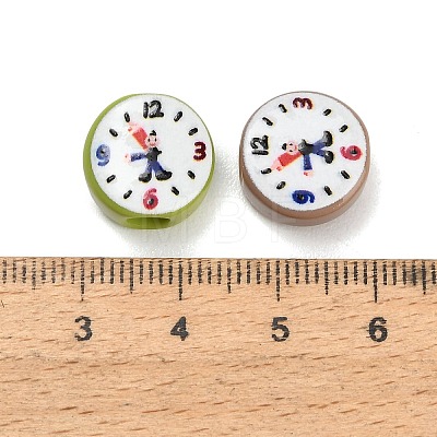 10Pcs Printed Opaque Acrylic Beads AC-CBA36B6-05-1