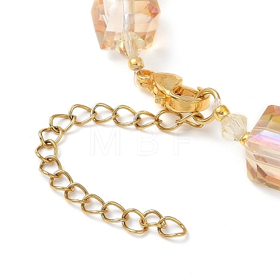 Electroplate Glass Beaded Stretch Bracelets for Women BJEW-JB11213-01-1