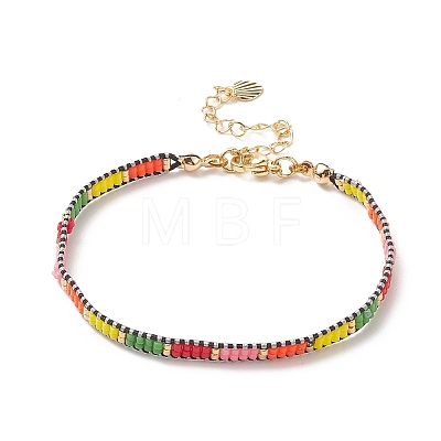 Handmade Japanese Seed Baided Beaded Bracelet for Women BJEW-MZ00019-01-1