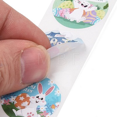 8 Patterns Easter Theme Self Adhesive Paper Sticker Rolls DIY-C060-03R-1