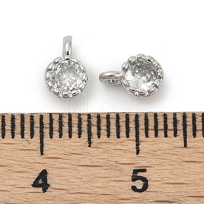 Brass Micro Pave Cubic Zirconia Pendants KK-H204-03P-01-1