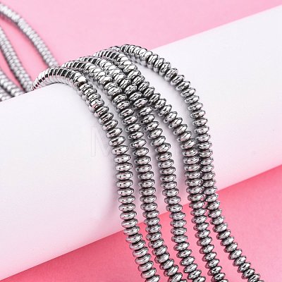Non-Magnetic Synthetic Hematite Beads Strands X-G-C124-4x2mm-2-1