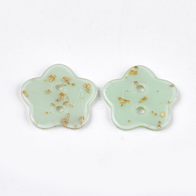 2-Hole Cellulose Acetate(Resin) Buttons BUTT-S023-13B-01-1