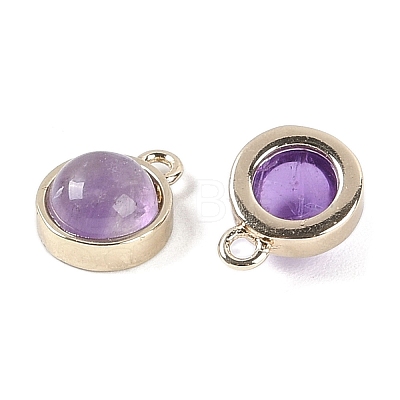 Natural Amethyst Pendants G-K372-03G-02-1