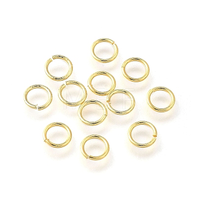Brass Open Jump Rings KK-V007-004G-06-1
