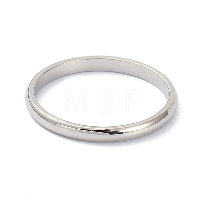 Non-Tarnish 2mm Polished Plain Dome Finger Ring for Girl Women RJEW-C012-05A-P-1