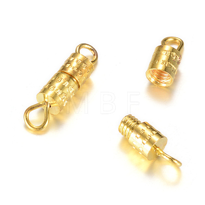 Brass Screw Clasps X-KK-R037-24G-1