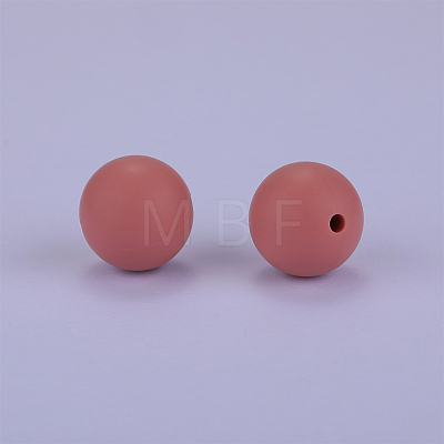 Round Silicone Focal Beads SI-JX0046A-76-1