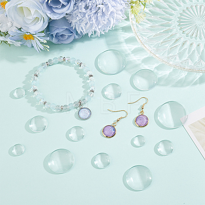 100Pcs 5 Styles Transparent Glass Cabochons GGLA-BBC0001-04-1