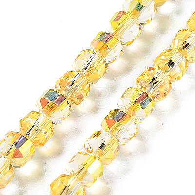 Electroplate Rondelle Glass Beads Strands EGLA-A036-09A-M-1
