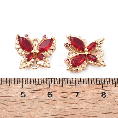 Brass Glass Connector Charms X-KK-B125-08G-04-1