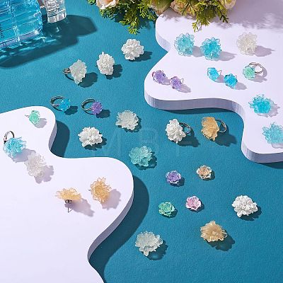 DIY Flower Earring & Finger Ring Making Kit DIY-SZ0008-46-1
