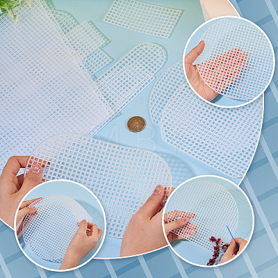 4styles Plastic Mesh Canvas Sheet DIY-TA0015-42-1