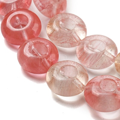 Cherry Quartz Glass Beads Strands G-P536-A15-01-1