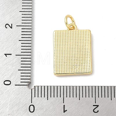 Brass Pave Natural White Shell Pendants KK-S522-09G-A-1