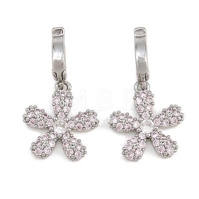 Brass Micro Pave Cubic Zirconia Pendants CU-CBAA6E8-14P-05-1