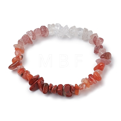 Gemstone Stretch Bracelet BJEW-JB11012-07-1