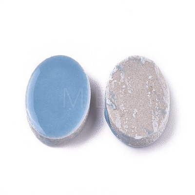 Porcelain Cabochons PORC-WH0002-03C-1