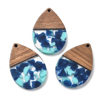 Resin and Walnut Pendants FIND-R051-15H-1