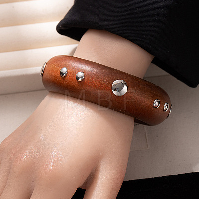Iron Studded Wooden Statement Bangles WGF1C60-07-1