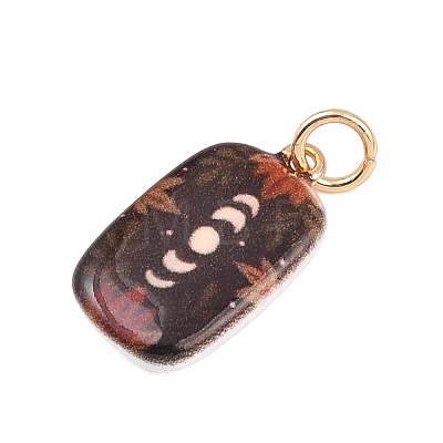 Brass Enamel Pendants ENAM-I087-03A-1