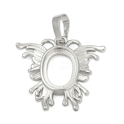 Brass Pendant Cabochon Settings KK-S521-17D-P-1