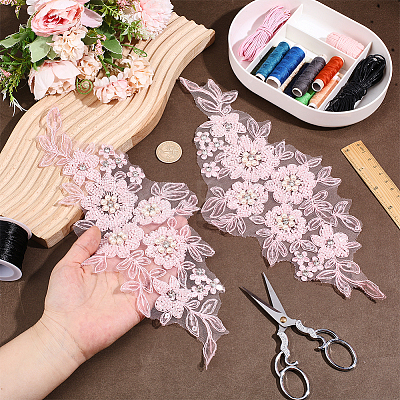 1 Pair Polyester Decorations DIY-HY0003-54A-1