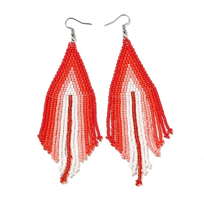 Bohemian Style Handmade Beaded Tassel Earrings for Women JF0314-5-1