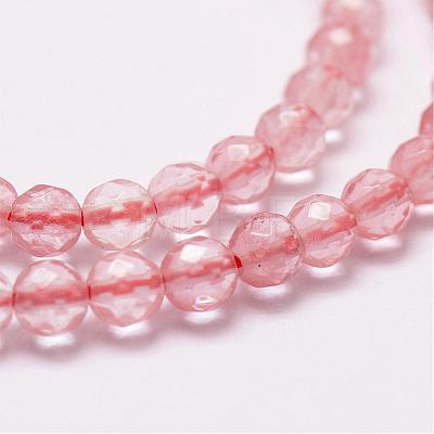 Cherry Quartz Glass Beads Strands G-D840-43-4mm-1