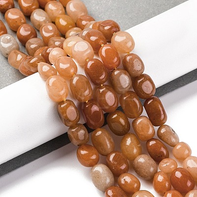 Natural Red Aventurine Beads Strands G-G146-A02-01-1