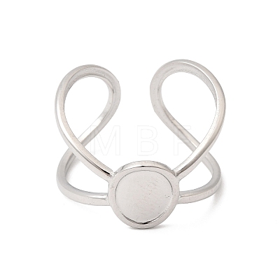 304 Stainless Steel Ring Components RJEW-P188-01A-P-1