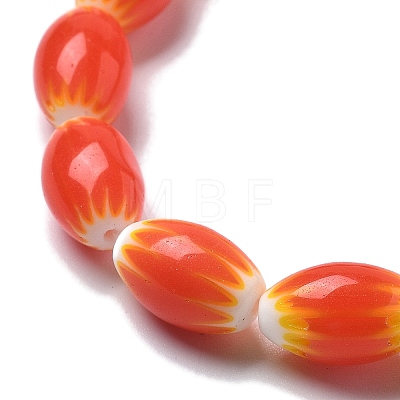 Handmade Millefiori Lampwork Beads Strands LAMP-F035-13B-02-1