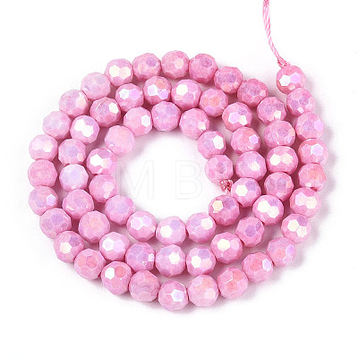 Anti-Tarnish Electroplate Glass Beads Strands EGLA-T021-6mm-15-03-1