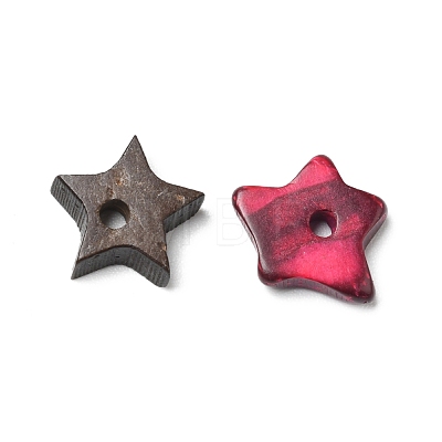 Dyed Natural Coconut Star Beads COCB-G002-01-1