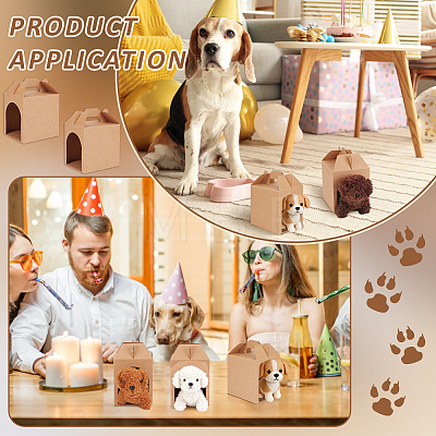 Kraft Paper Folding Paper Pet Gift Packing Tote Boxes CON-WH0089-238B-1