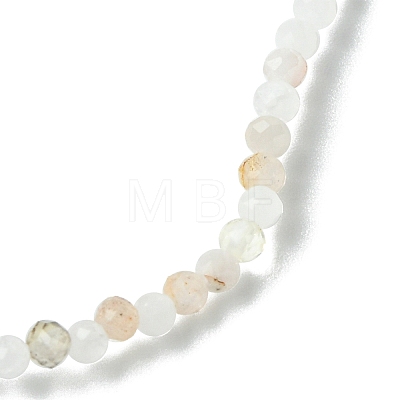 2mm Natural Pink Opal Faceted Round Beaded Stretch Bracelets for Women BJEW-JB10843-01-1