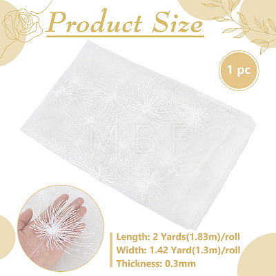 2 Yards Fireworks Pattern Polyester Gauze Fabric DIY-WH0308-944B-1