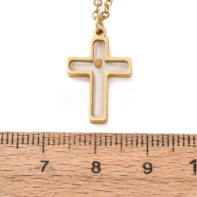 Cross 201 Stainless Steel Mustard Seed Pendant Necklaces for Women WG511AE-01-1