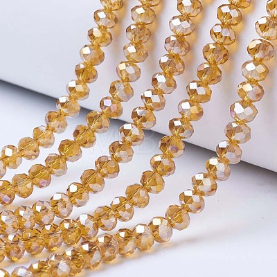 Electroplate Glass Beads Strands EGLA-A034-T4mm-B05-1